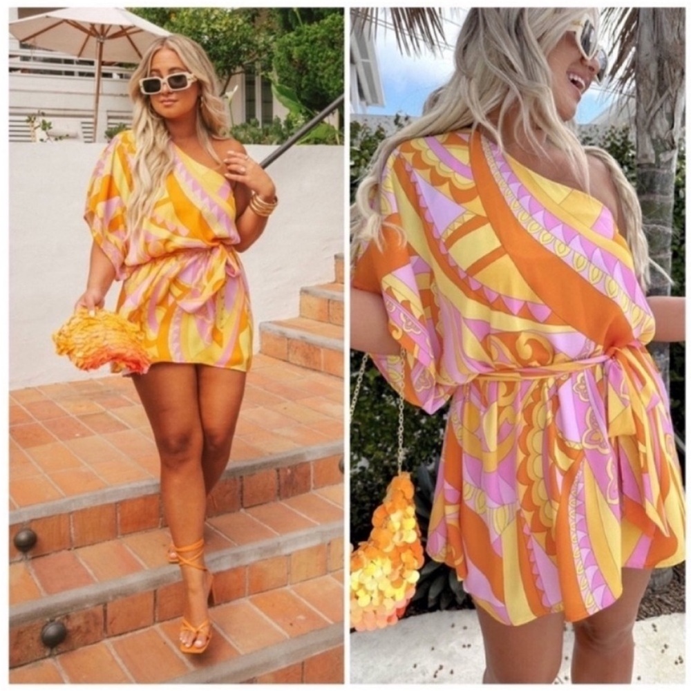 Show Me Your Mumu Trish One Shoulder Mini Dress